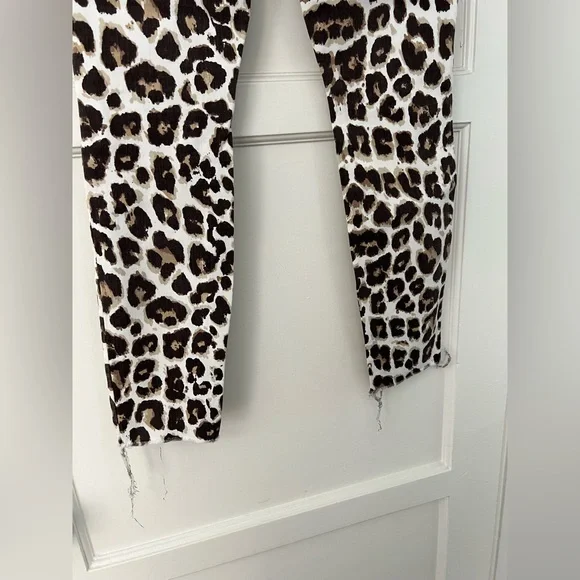 COPY - Mother denim high waisted looker ankle size 25 leopard print - Picture 3 of 5